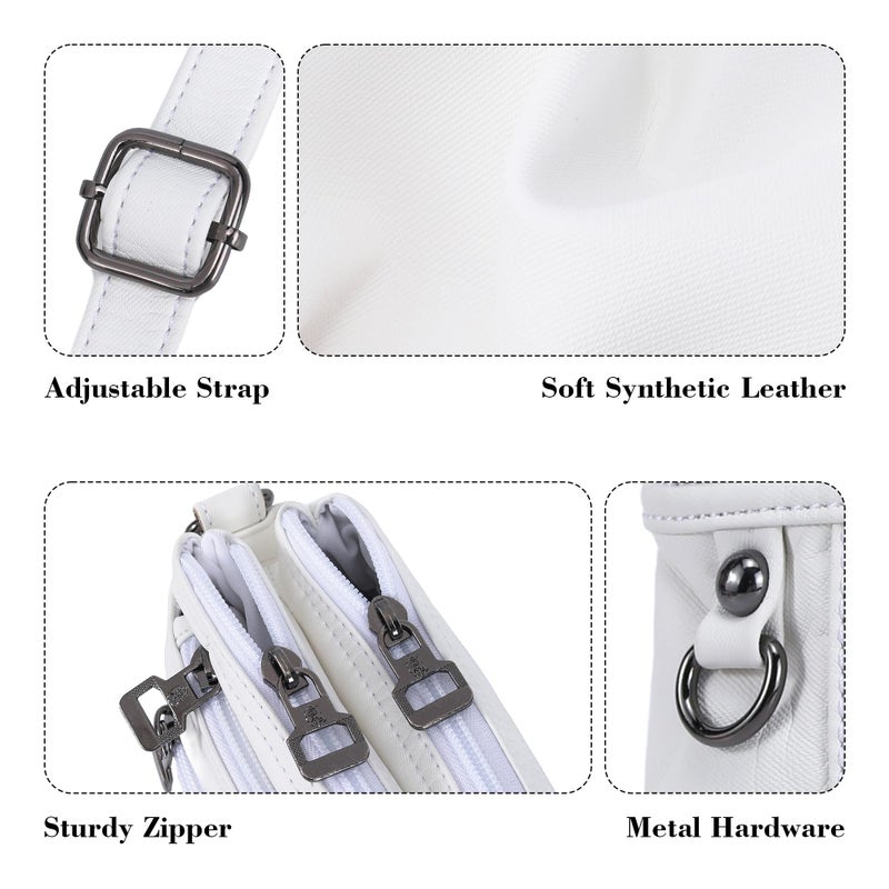 MINICAT Treble Pockets Small Crossbody Purse Cell Phone Purse Shoulder Bags for Women(Gray Small) - Image 5
